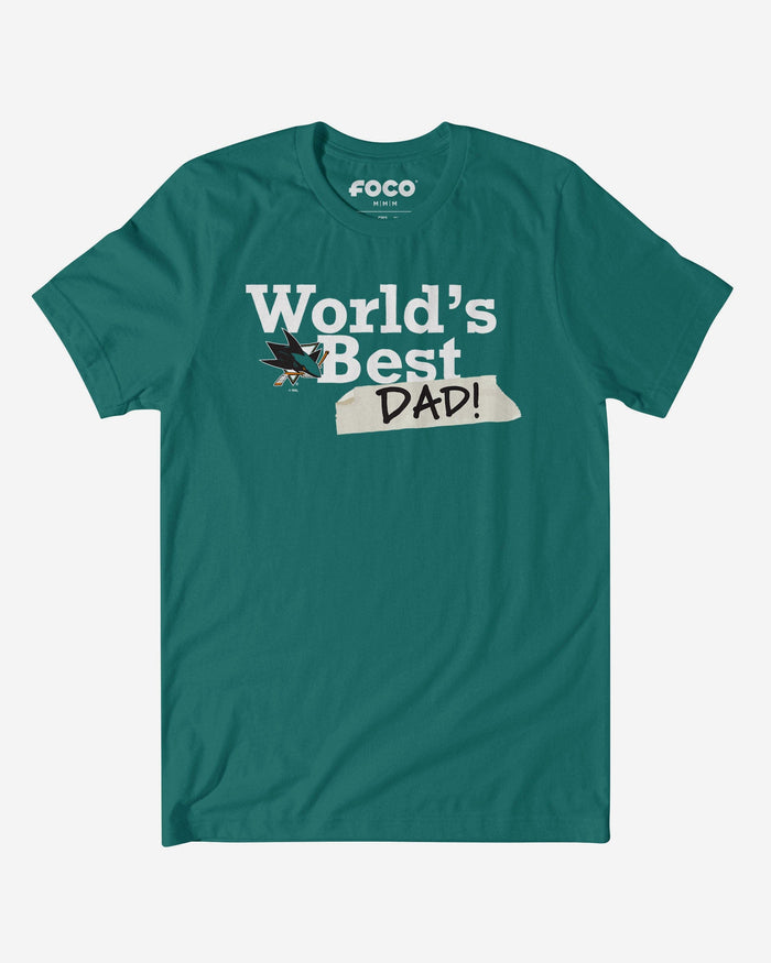 San Jose Sharks World's Best Dad T-Shirt FOCO S - FOCO.com