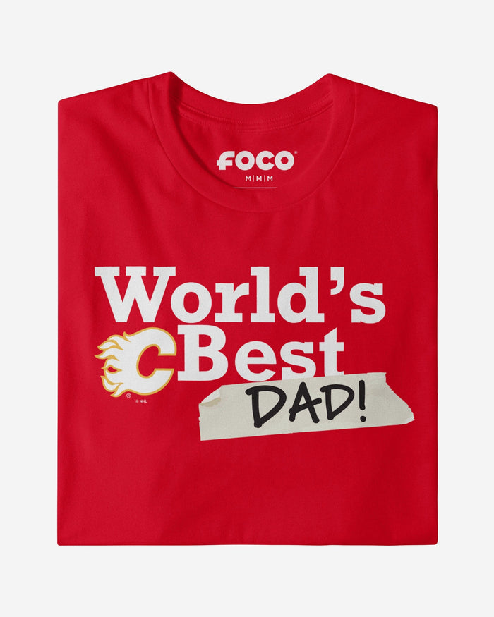 Calgary Flames World's Best Dad T-Shirt FOCO - FOCO.com