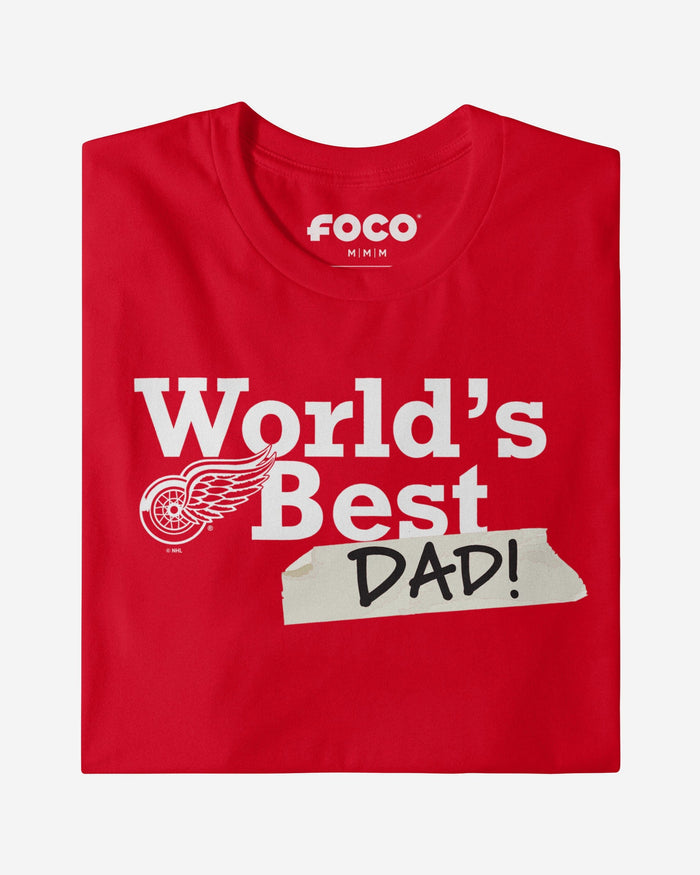 Detroit Red Wings World's Best Dad T-Shirt FOCO - FOCO.com