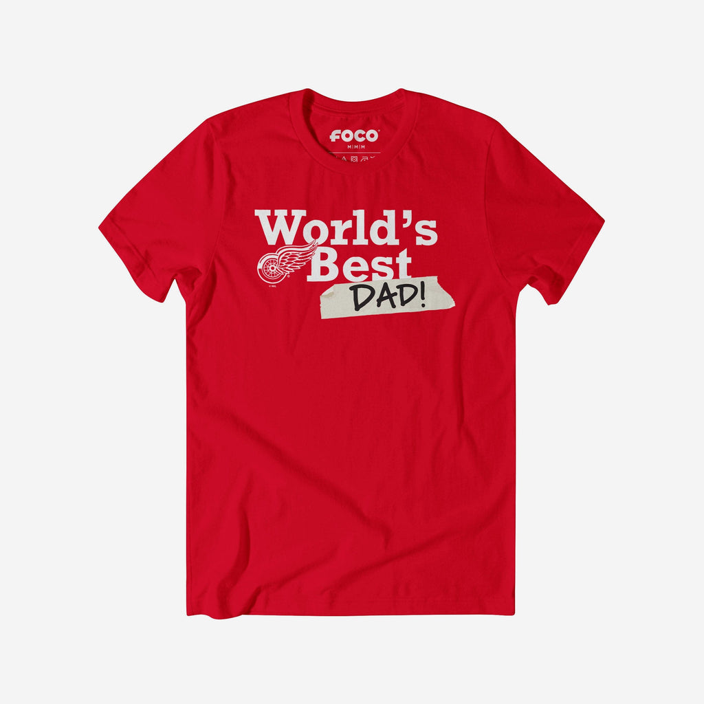 Detroit Red Wings World's Best Dad T-Shirt FOCO S - FOCO.com