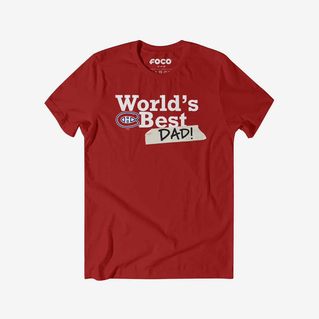 Montreal Canadiens World's Best Dad T-Shirt FOCO S - FOCO.com