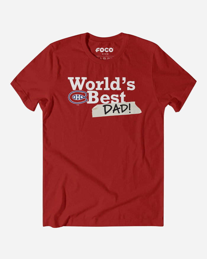 Montreal Canadiens World's Best Dad T-Shirt FOCO S - FOCO.com