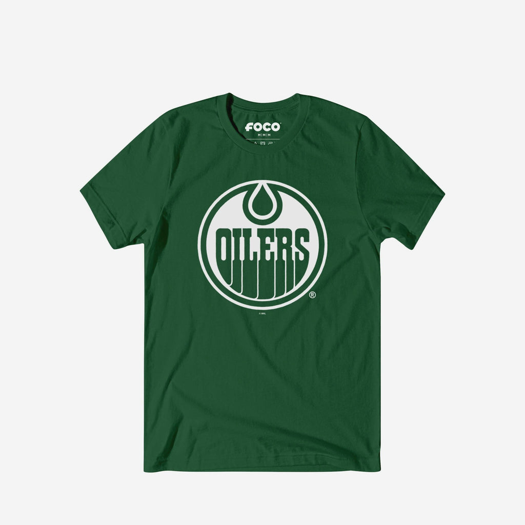 Edmonton Oilers White Logo T-Shirt FOCO S - FOCO.com