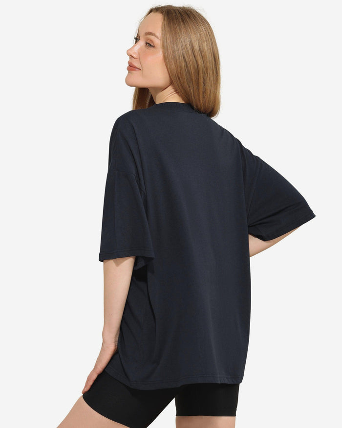 Chicago Bears Womens Rhinestone Logo Oversized T-Shirt FOCO S - FOCO.com