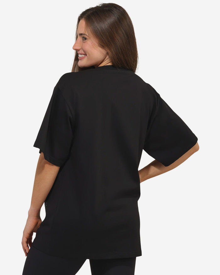 Pittsburgh Steelers Womens Rhinestone Logo Oversized Holiday T-Shirt FOCO S - FOCO.com