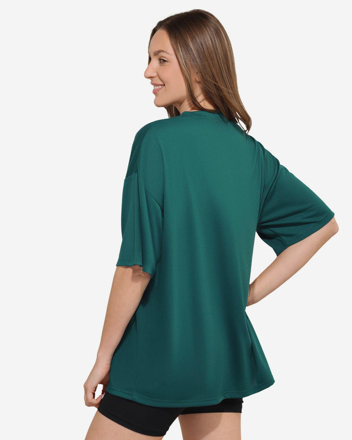 Philadelphia Eagles Womens Rhinestone Logo Oversized T-Shirt FOCO S - FOCO.com