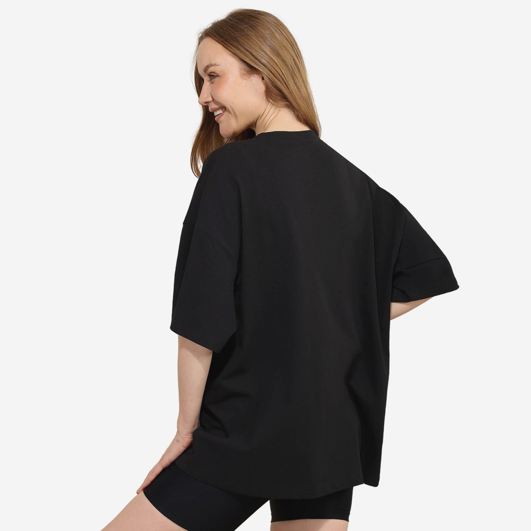 Pittsburgh Steelers Womens Rhinestone Logo Oversized T-Shirt