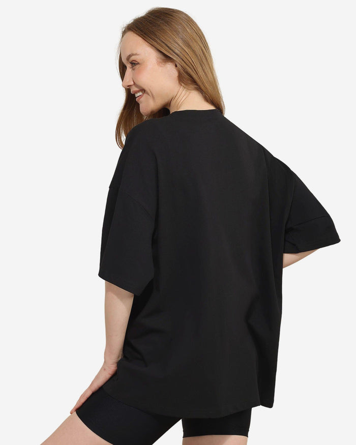 Pittsburgh Steelers Womens Rhinestone Logo Oversized T-Shirt FOCO S - FOCO.com