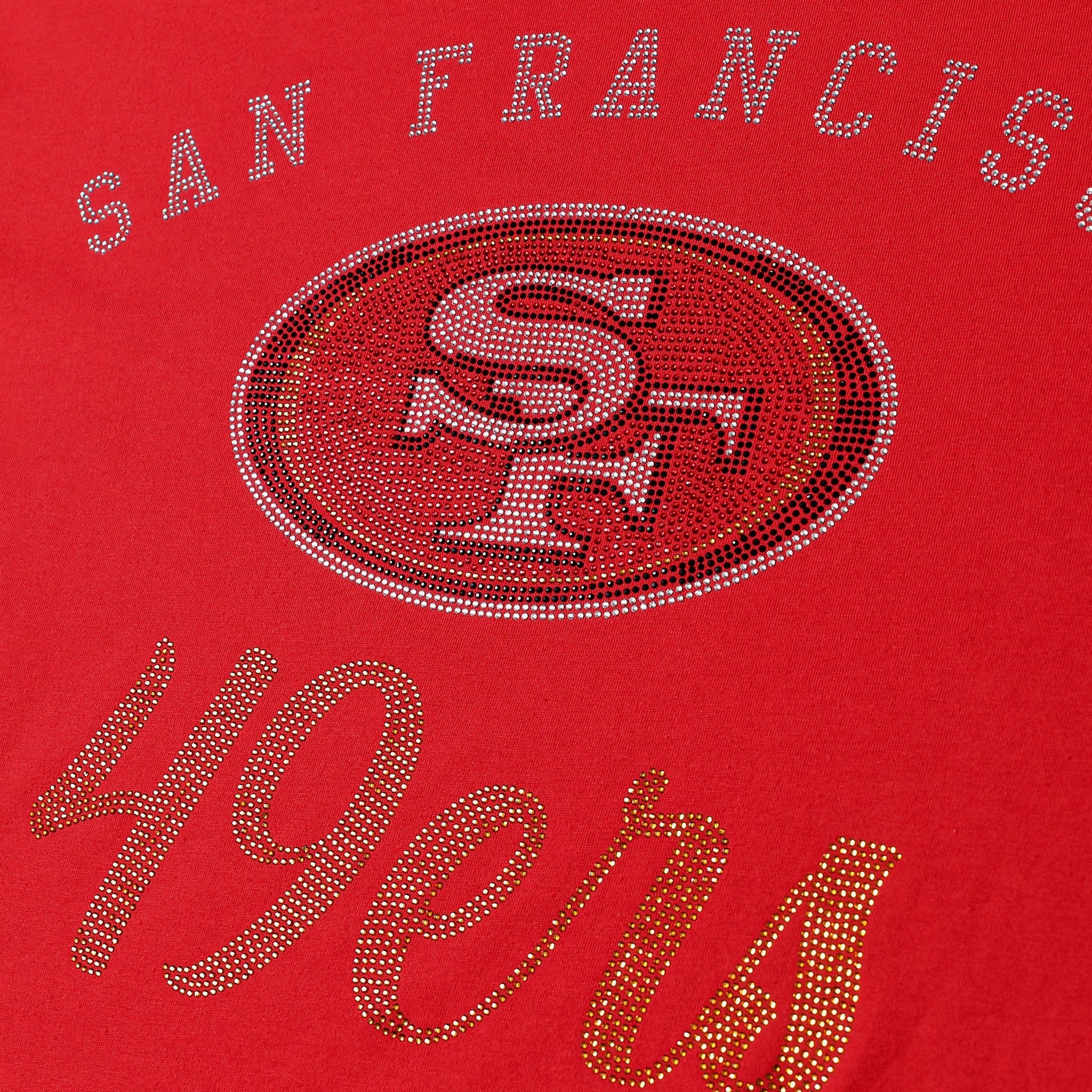 1989年新聞記事デザイン NFL SF 49ers Tシャツ 未使用 Mサイズ 1989年新聞記事デザイン NFL SF 49ers Tシャツ 未使用 Mサイズ