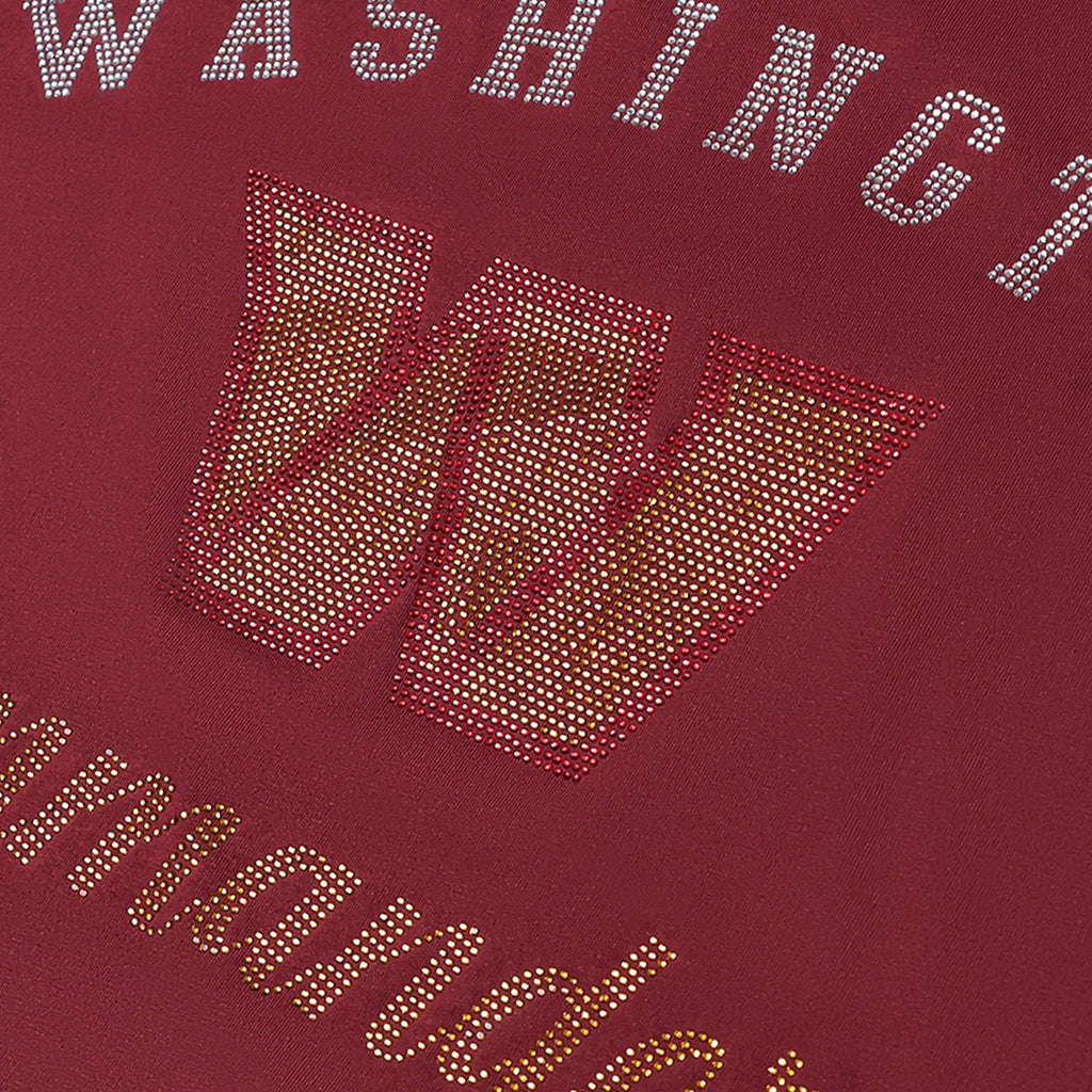 Washington Commanders Womens Rhinestone Logo Oversized T-Shirt FOCO