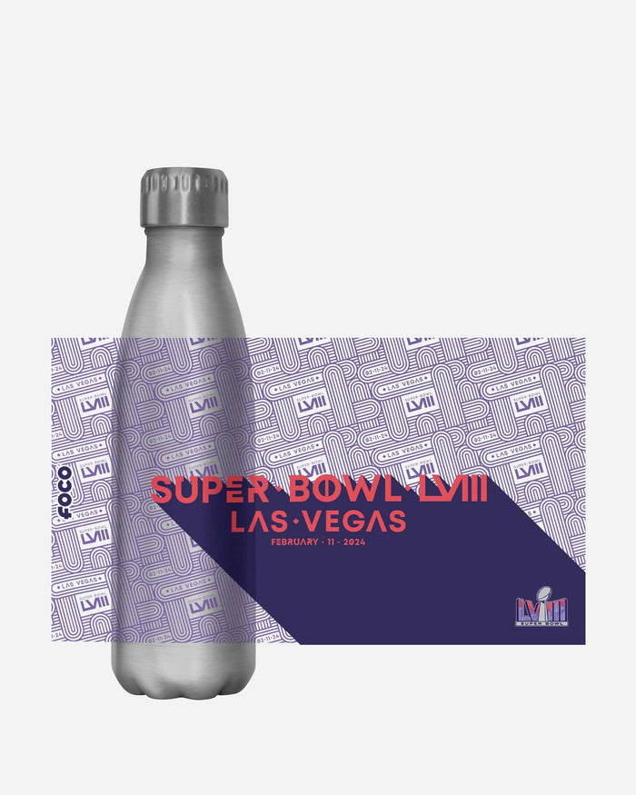 Super Bowl LVIII Silver 17 oz Stainless Steel Bottle FOCO - FOCO.com