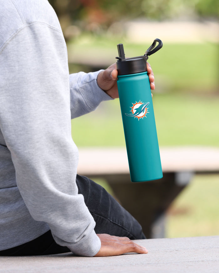 Miami Dolphins Team Color Insulated Bottle FOCO - FOCO.com