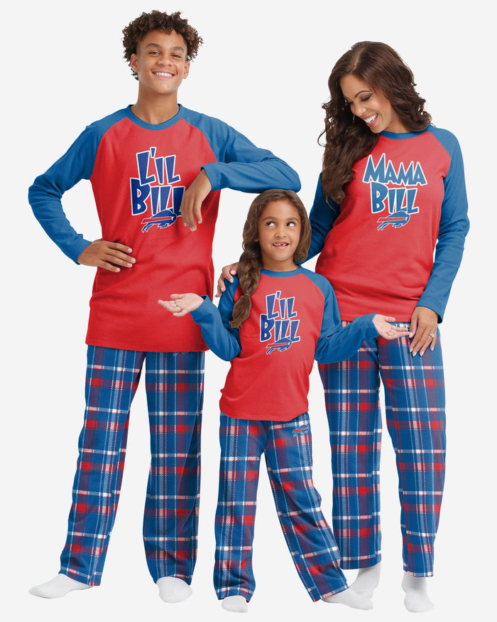 Buffalo Bills Youth Plaid Family Holiday Pajamas FOCO