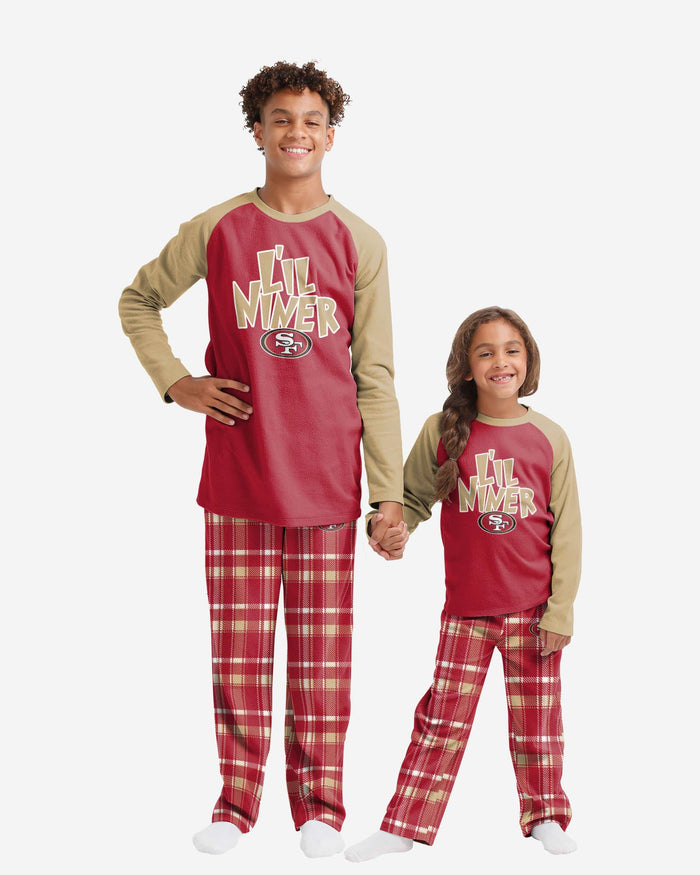 San Francisco 49ers Youth Plaid Family Holiday Pajamas FOCO 4 - FOCO.com