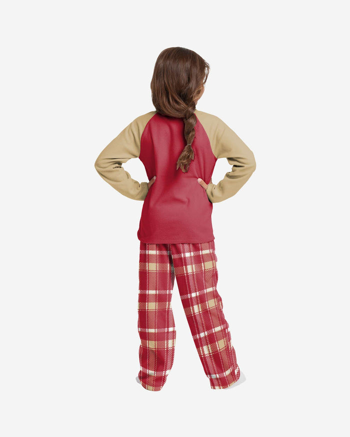 San Francisco 49ers Youth Plaid Family Holiday Pajamas FOCO - FOCO.com