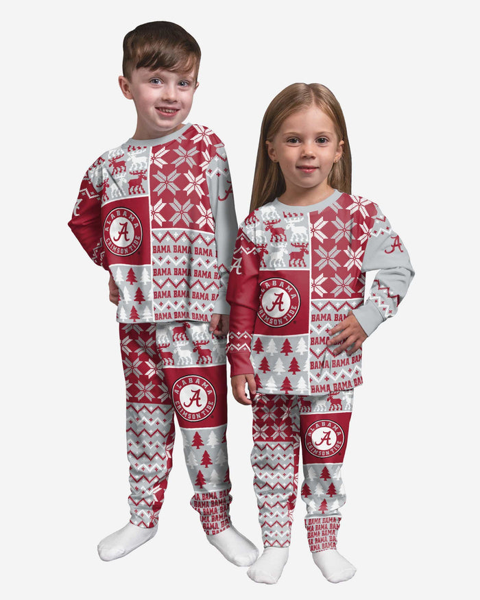 Alabama Crimson Tide Toddler Busy Block Family Holiday Pajamas FOCO 2T - FOCO.com