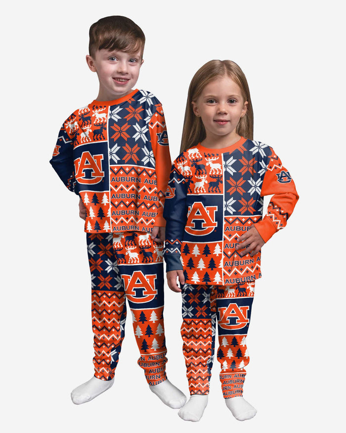 Auburn Tigers Toddler Busy Block Family Holiday Pajamas FOCO 2T - FOCO.com