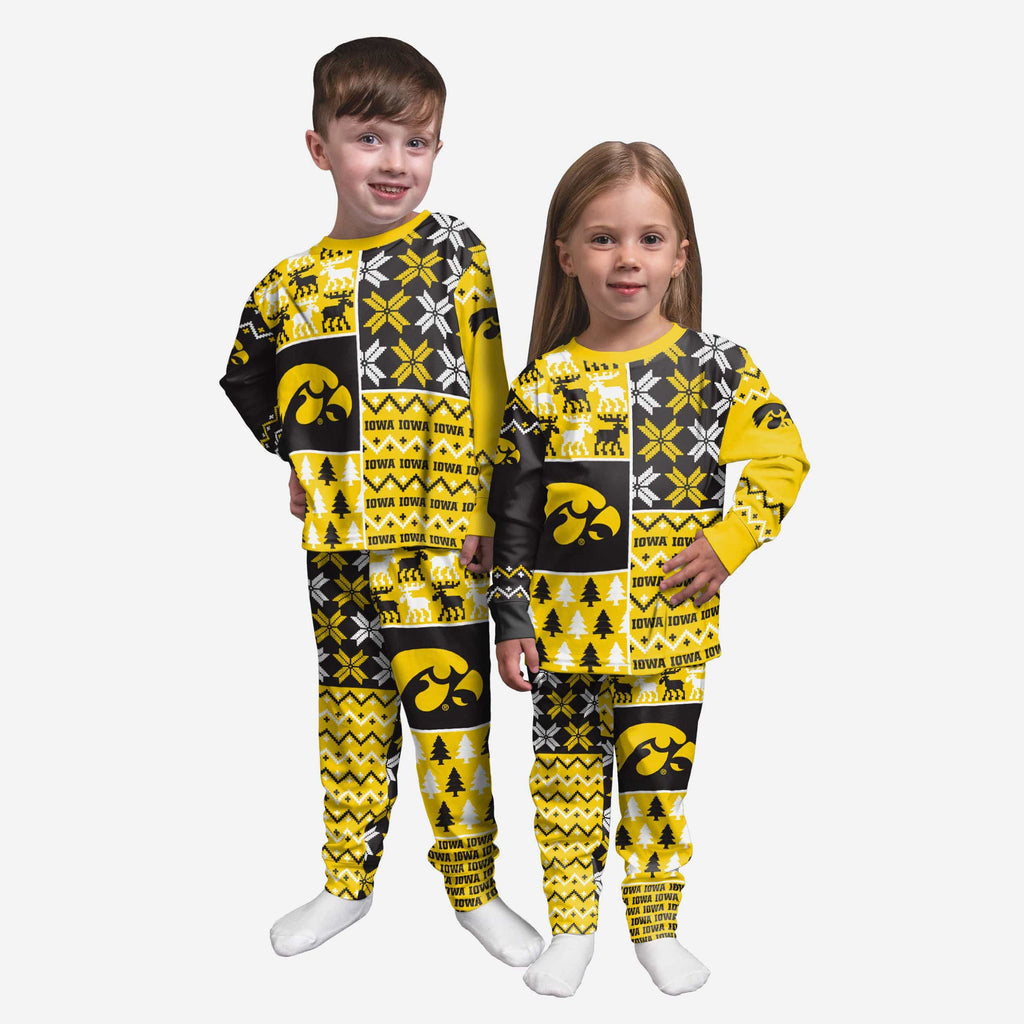 Iowa Hawkeyes Toddler Busy Block Family Holiday Pajamas FOCO 2T - FOCO.com