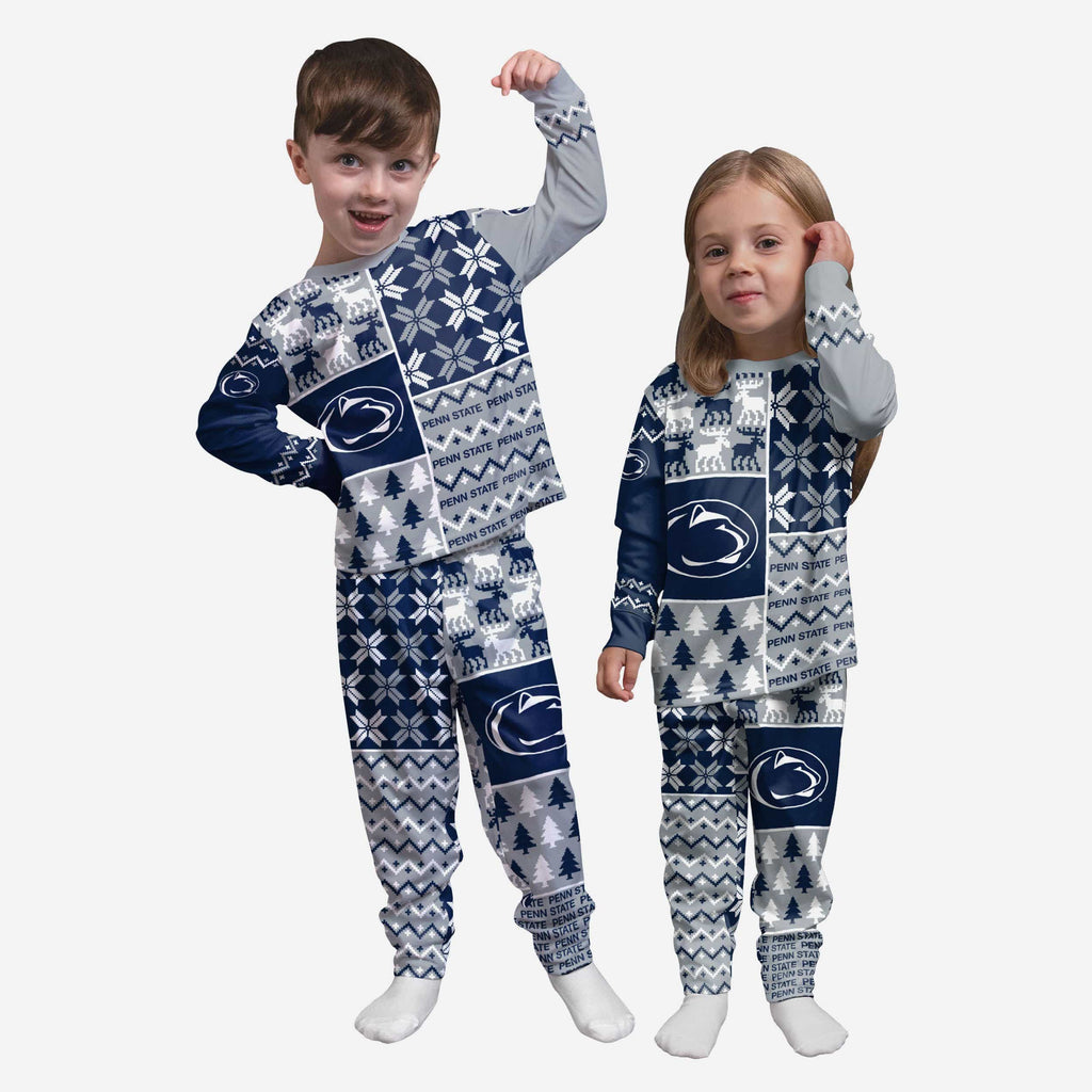 Penn State Nittany Lions Toddler Busy Block Family Holiday Pajamas FOCO 2T - FOCO.com