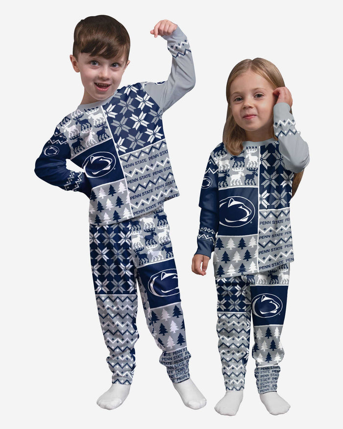 Penn State Nittany Lions Toddler Busy Block Family Holiday Pajamas FOCO 2T - FOCO.com