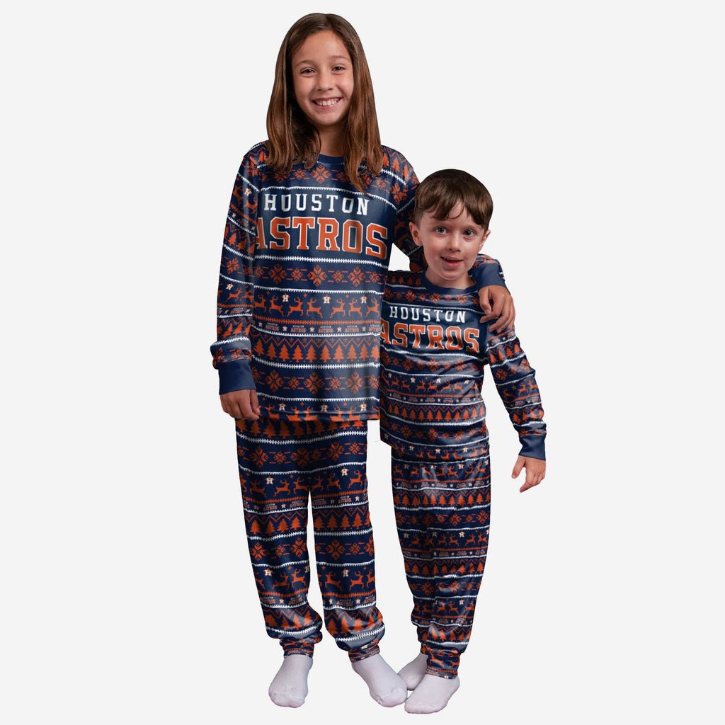 Houston Astros Youth Family Holiday Pajamas FOCO - FOCO.com