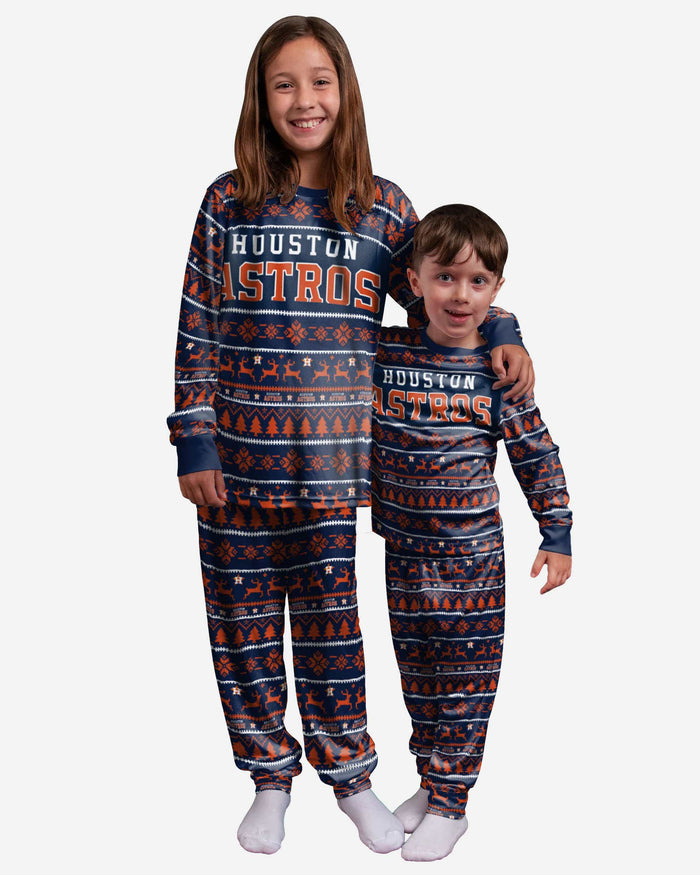 Houston Astros Youth Family Holiday Pajamas FOCO - FOCO.com