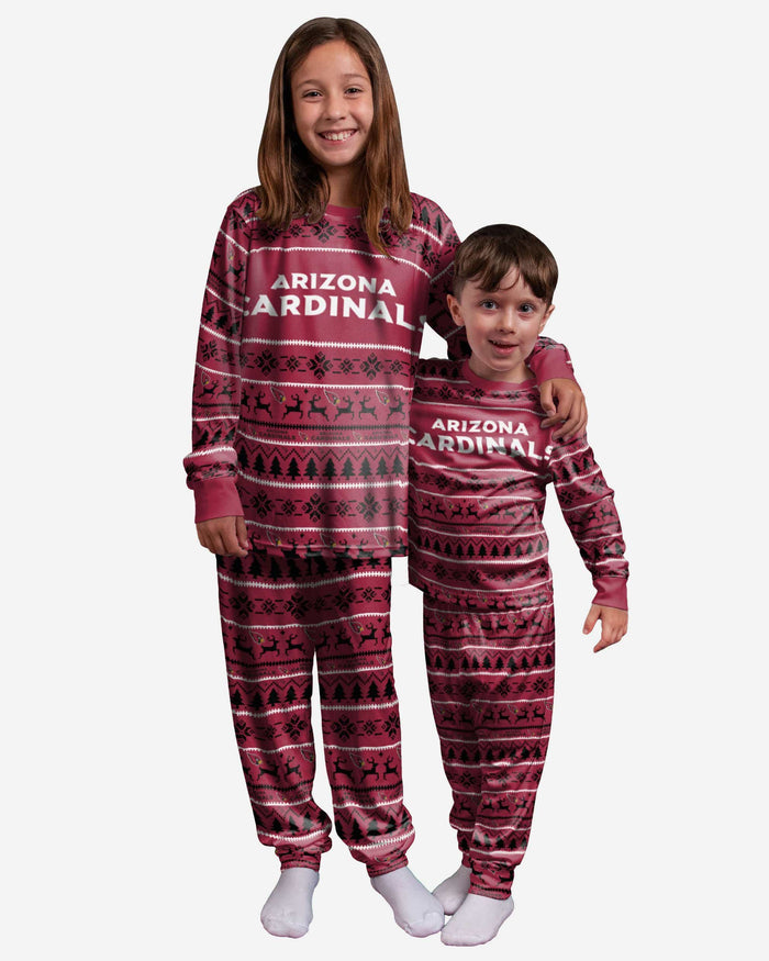 Arizona Cardinals Youth Family Holiday Pajamas FOCO 8 (S) - FOCO.com