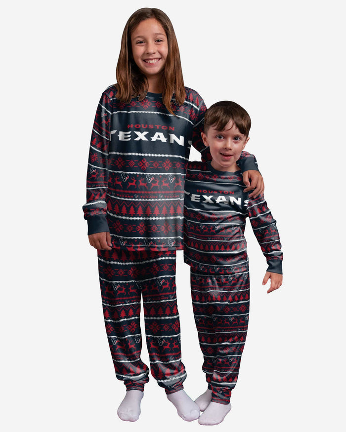 Houston Texans Youth Family Holiday Pajamas FOCO 4 - FOCO.com