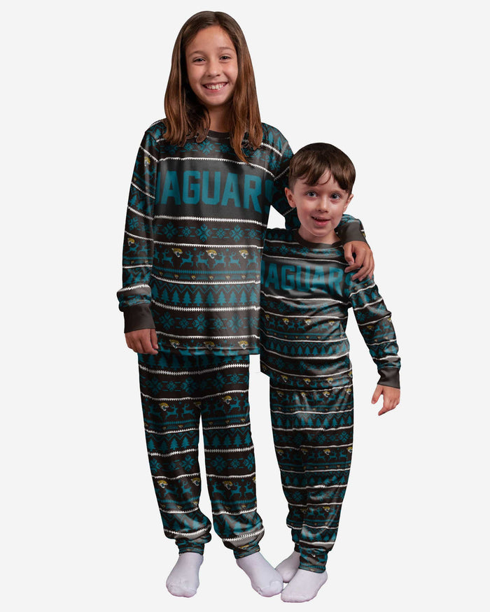 Jacksonville Jaguars Youth Family Holiday Pajamas FOCO 8 (S) - FOCO.com