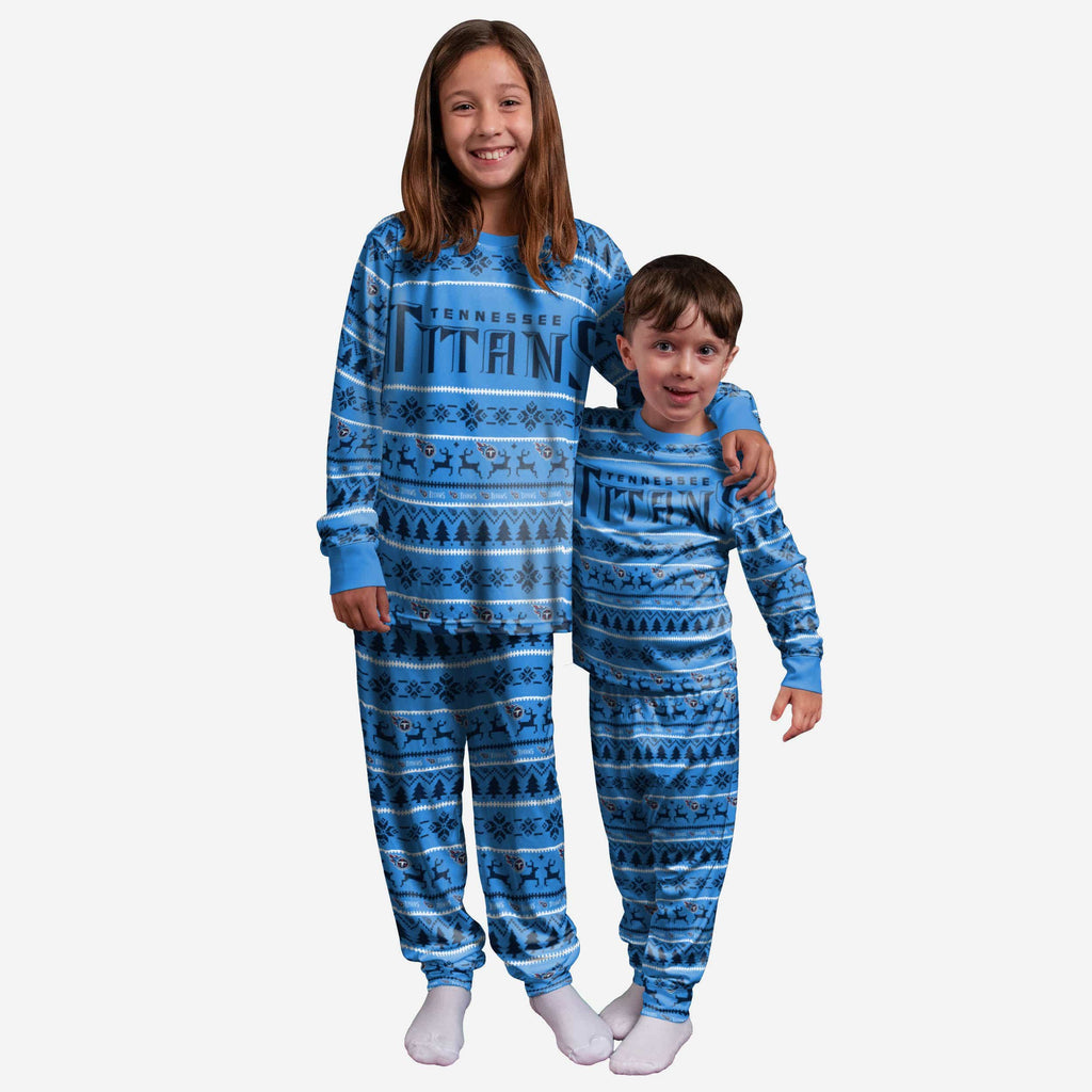 Tennessee Titans Youth Family Holiday Pajamas FOCO 8 (S) - FOCO.com