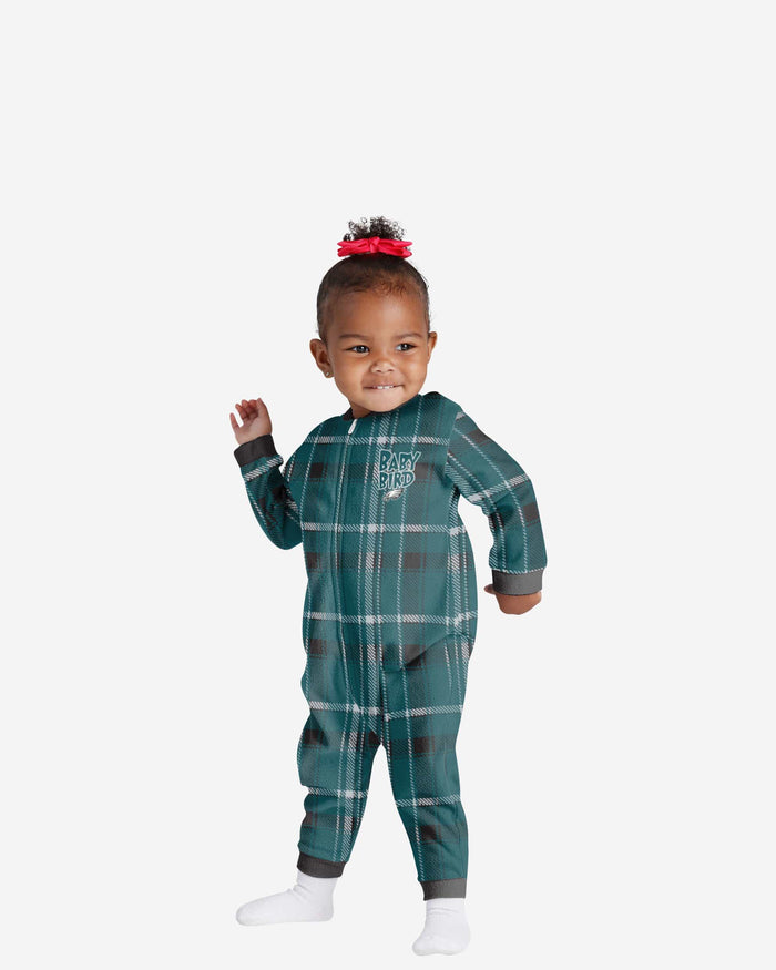 Philadelphia Eagles Infant Plaid Family Holiday Pajamas FOCO 12 mo - FOCO.com