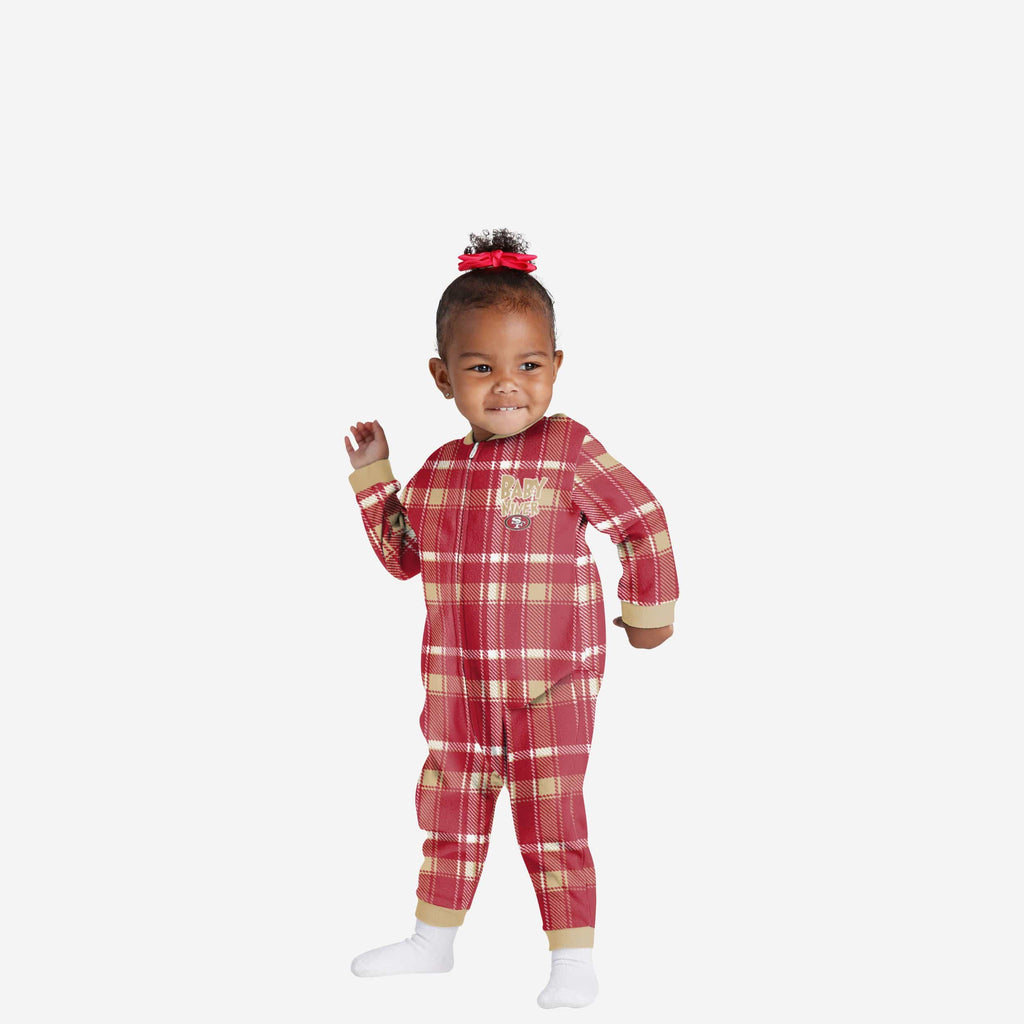 San Francisco 49ers Infant Plaid Family Holiday Pajamas FOCO 12 mo - FOCO.com
