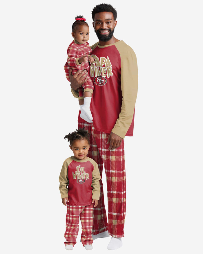 San Francisco 49ers Infant Plaid Family Holiday Pajamas FOCO - FOCO.com