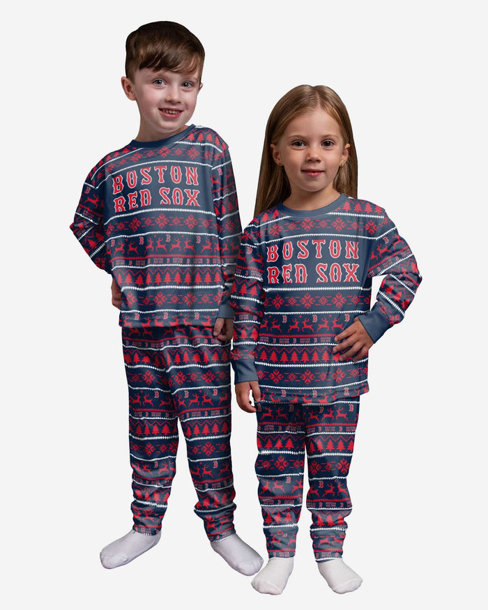 Boston Red Sox Toddler Family Holiday Pajamas FOCO 2T - FOCO.com