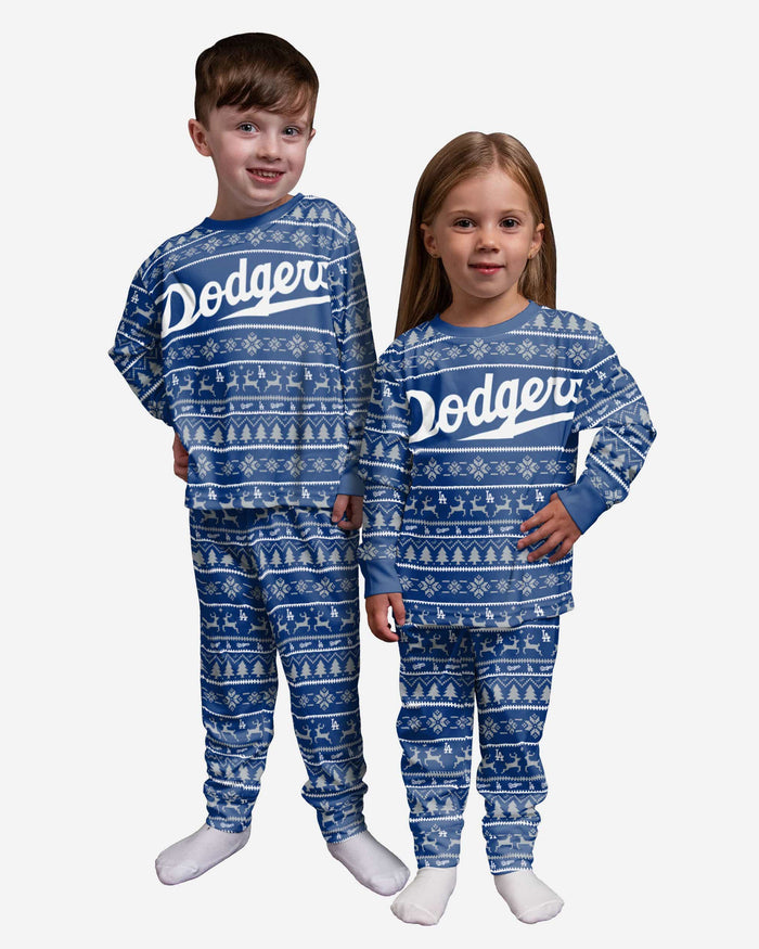 Los Angeles Dodgers Toddler Family Holiday Pajamas FOCO 2T - FOCO.com