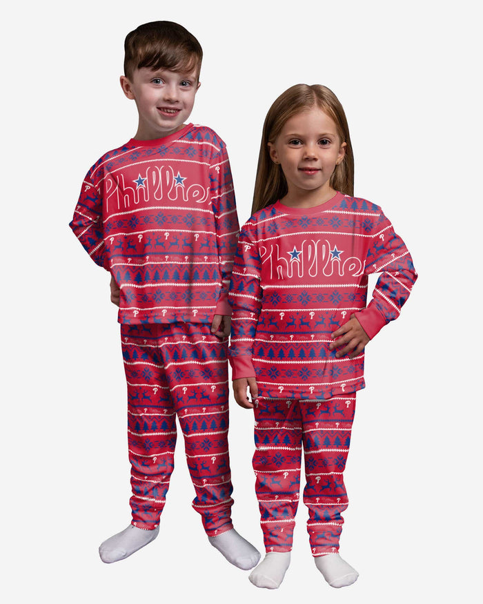 Philadelphia Phillies Toddler Family Holiday Pajamas FOCO 2T - FOCO.com