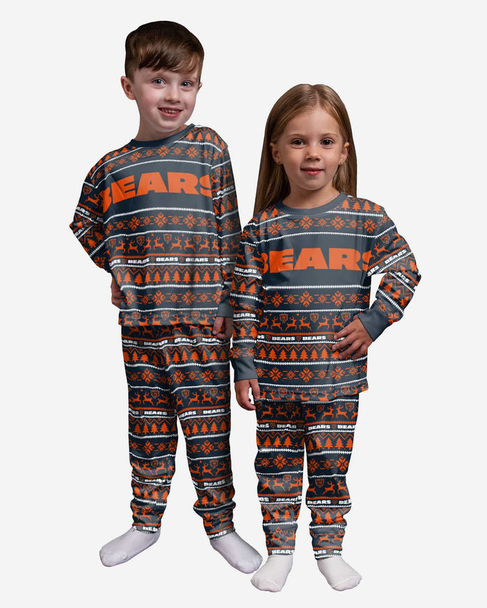 Chicago Bears Toddler Family Holiday Pajamas FOCO 2T - FOCO.com