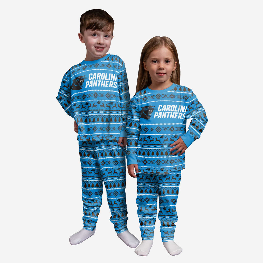 Carolina Panthers Toddler Family Holiday Pajamas FOCO 2T - FOCO.com
