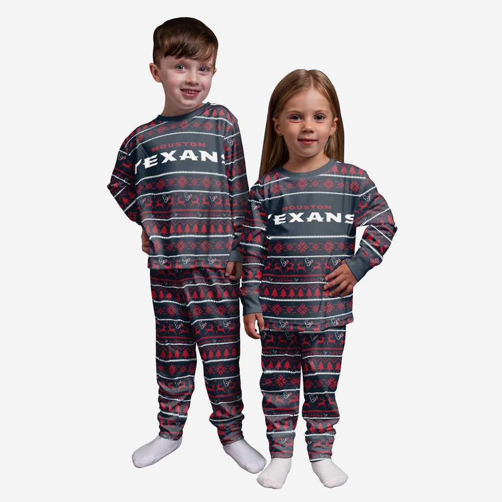 Houston Texans Toddler Family Holiday Pajamas FOCO 2T - FOCO.com