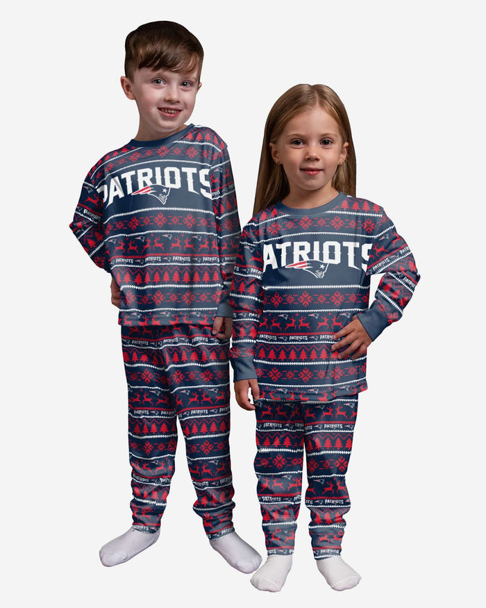 New England Patriots Toddler Family Holiday Pajamas FOCO 2T - FOCO.com