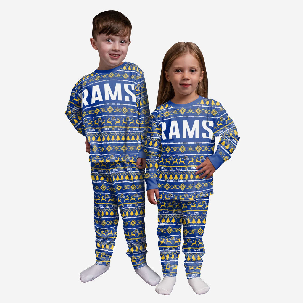 Los Angeles Rams Toddler Family Holiday Pajamas FOCO 2T - FOCO.com