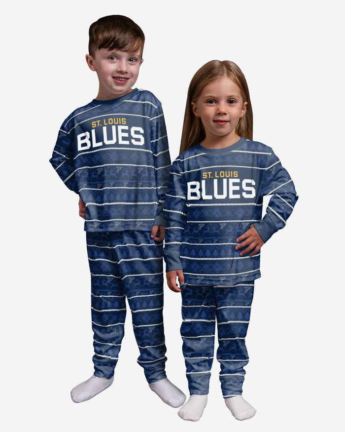 St Louis Blues Toddler Family Holiday Pajamas FOCO 2T - FOCO.com