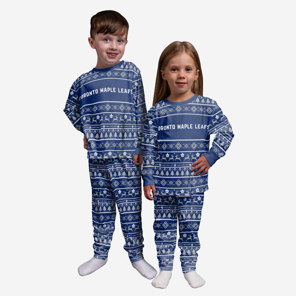 Toronto Maple Leafs Toddler Family Holiday Pajamas FOCO 2T - FOCO.com