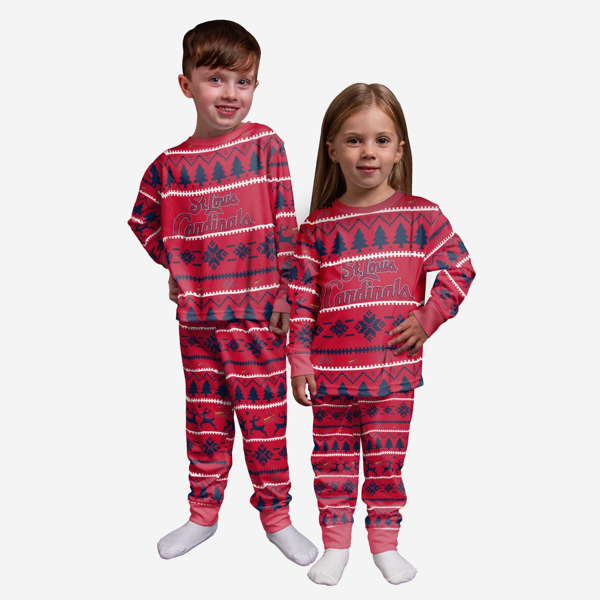 St Louis Cardinals Toddler Family Holiday Pajamas FOCO