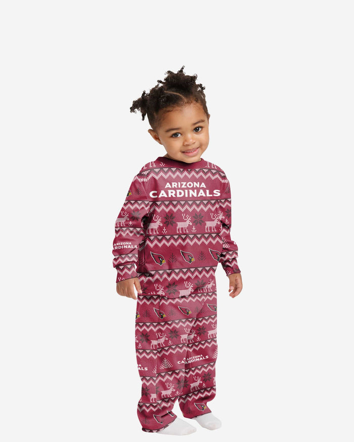 Arizona Cardinals Toddler Ugly Pattern Family Holiday Pajamas FOCO 2T - FOCO.com