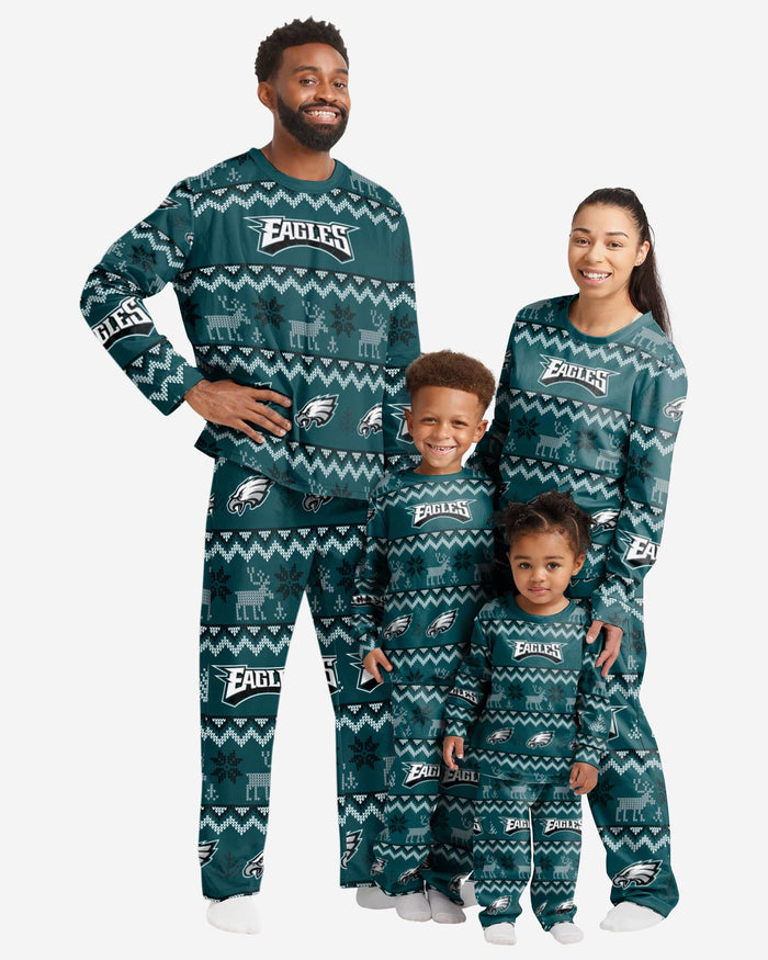 Philadelphia Eagles Toddler Ugly Pattern Family Holiday Pajamas FOCO - FOCO.com