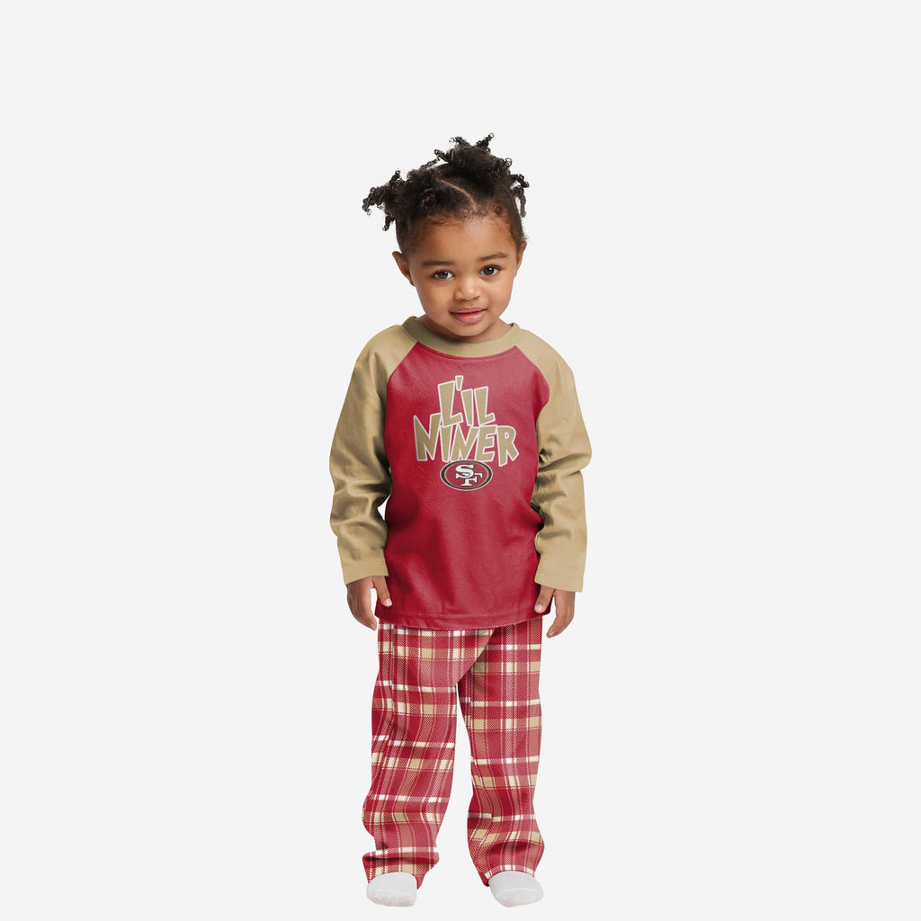 San Francisco 49ers Toddler Plaid Family Holiday Pajamas FOCO 2T - FOCO.com