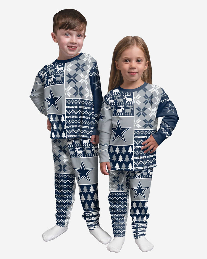 Dallas Cowboys Toddler Busy Block Family Holiday Pajamas FOCO 2T - FOCO.com