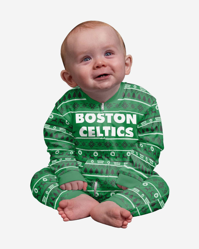 Boston Celtics Infant Family Holiday Pajamas FOCO 12 mo - FOCO.com