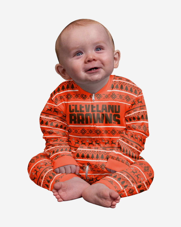 Cleveland Browns Infant Family Holiday Pajamas FOCO 12 mo - FOCO.com